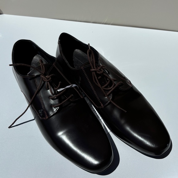 Versace dark brown  Leather Men's Made In Italy Size 10 shoes loafers - Picture 6 of 8